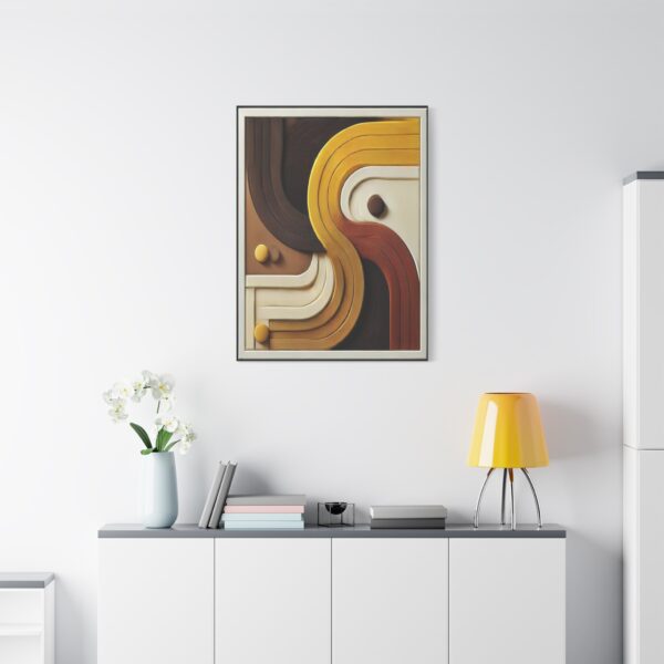 Modern Abstract Wall Art Canvas with Curved Design - Image 6