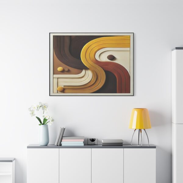 Modern Abstract Wall Art Canvas with Curved Design - Image 4