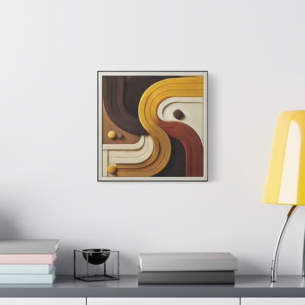 Modern Abstract Wall Art Canvas with Curved Design - Image 9