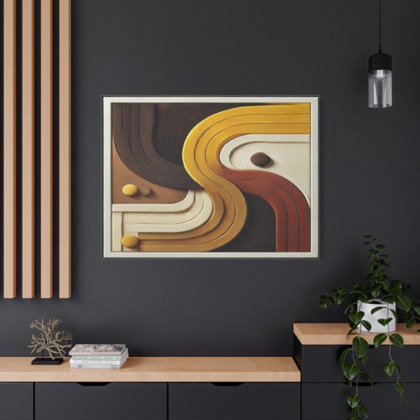 Modern Abstract Wall Art Canvas with Curved Design - Image 5