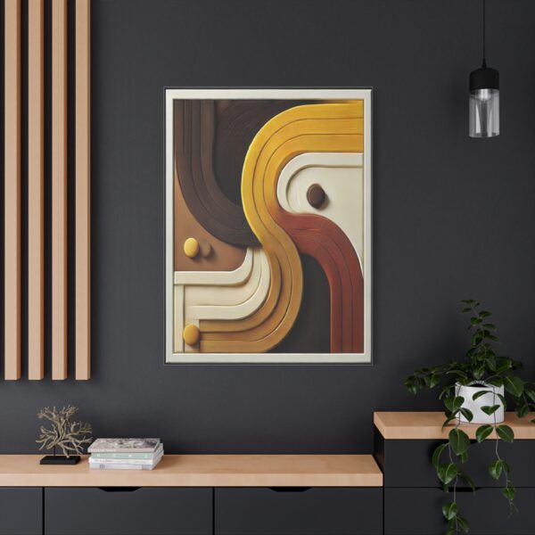 Modern Abstract Wall Art Canvas with Curved Design - Image 8