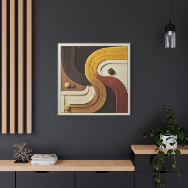 Modern Abstract Wall Art Canvas with Curved Design - Image 17