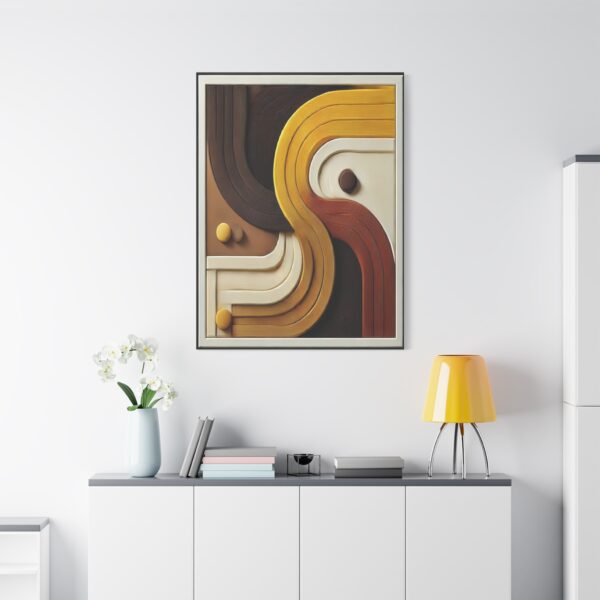 Modern Abstract Wall Art Canvas with Curved Design - Image 7