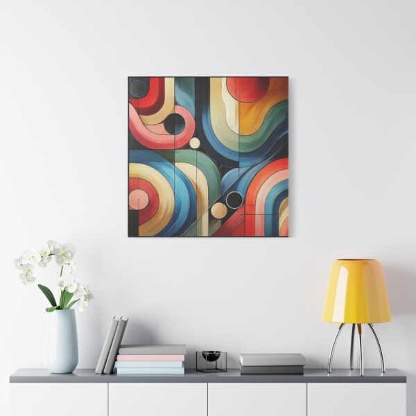 Colorful Abstract Stretched Canvas Art - Modern Wall Decor for Home and office - Image 2